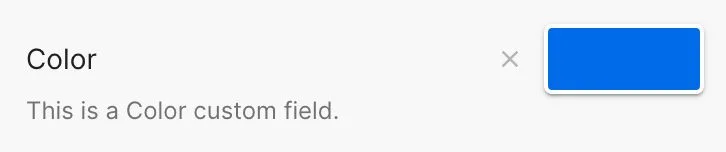 Custom field type Color